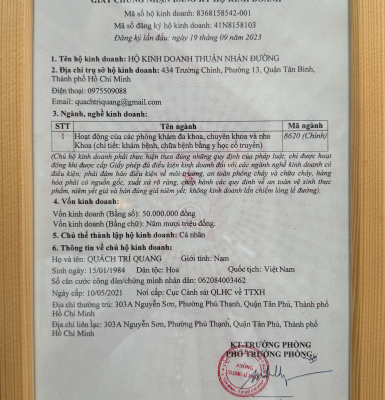 GIẤY PHÉP HOẠT ĐỘNG