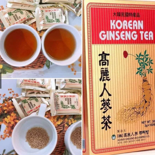 Tr&agrave; nh&acirc;n s&acirc;m H&agrave;n Quốc Korean Ginseng Tea hộp 100 g&oacute;i x 3g