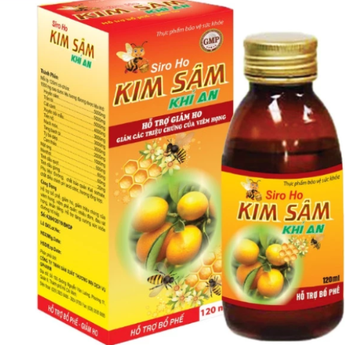Siro hỗ trợ giảm ho, bổ phế KIM S&Acirc;M KH&Iacute; AN hộp 1 chai 120ml