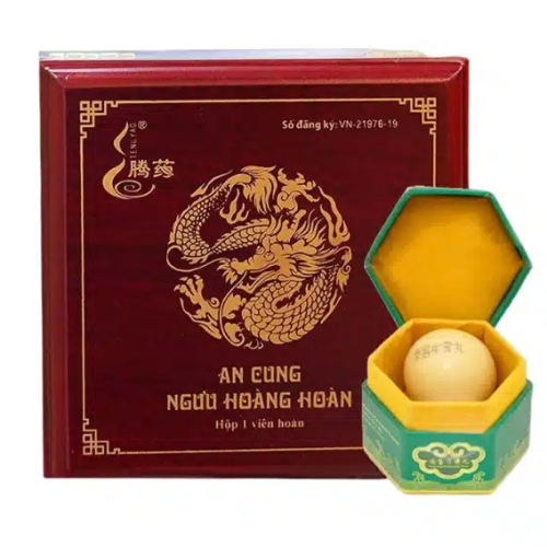 An Cung Ngươu Ho&agrave;ng Hộp Gỗ 1 Vi&ecirc;n &ndash; Đ&ocirc;ng &Aacute; Trung Quốc