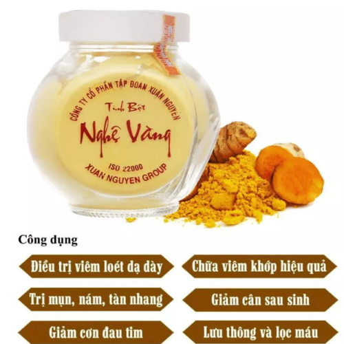 TINH BỘT NGHỆ V&Agrave;NG XU&Acirc;N NGUY&Ecirc;N  - Tinh bột nghệ v&agrave;ng 100%, (160gr/lọ)